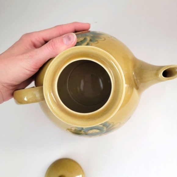 *RARE* Vintage 1970s Handpainted Glazed Tea Pot - Picture 3 of 6